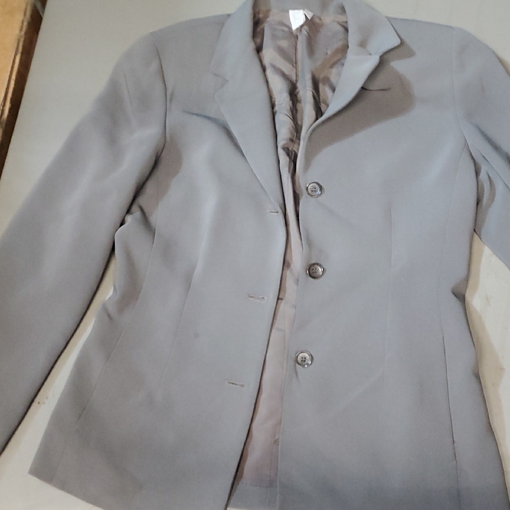 Anne Klein Tan Tailored Blazer Professional Suit Jacket